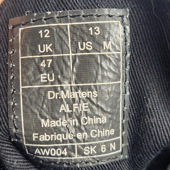 DR MARTENS Men’s Alfie Boot 13 EU 47 Red Canvas Air Wair High Top Shoe - Picture 5 of 9